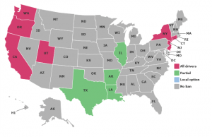 Cell phone bans by state