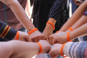 Teens with TADD bracelets